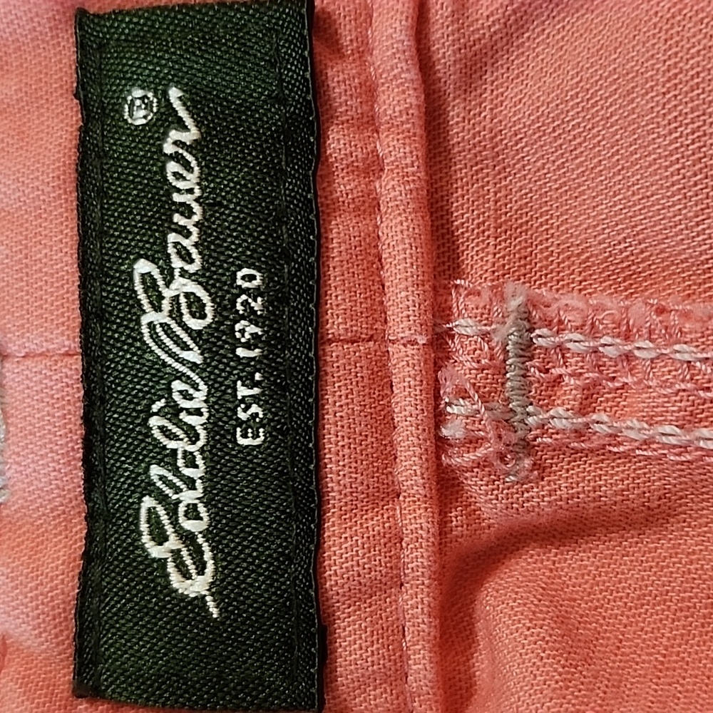Eddie Bauer- Peach/Coral colored denim skirt - sz 12 - Picture 6 of 8